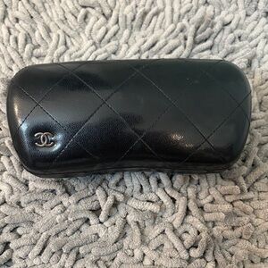 CHANEL Black Quilted Eyewear Case